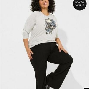 Torrid Trouser A-Line Flare Studio Luxe Ponte Pant sz 20R